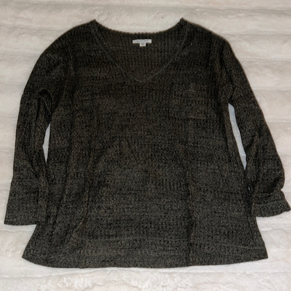 American Eagle army green sweater